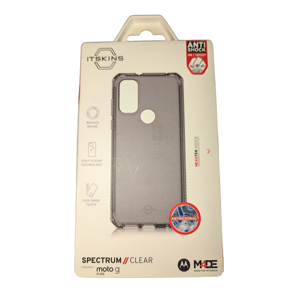 Itskins Spectrum Clear Motorola Moto G Pure Shock Absorbent Color-Smoke W6
